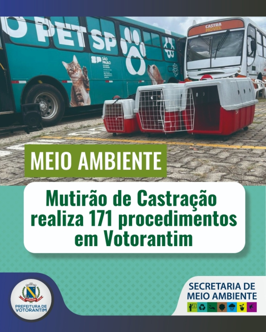 Mutirão de Castração realiza 171 procedimentos em Votorantim