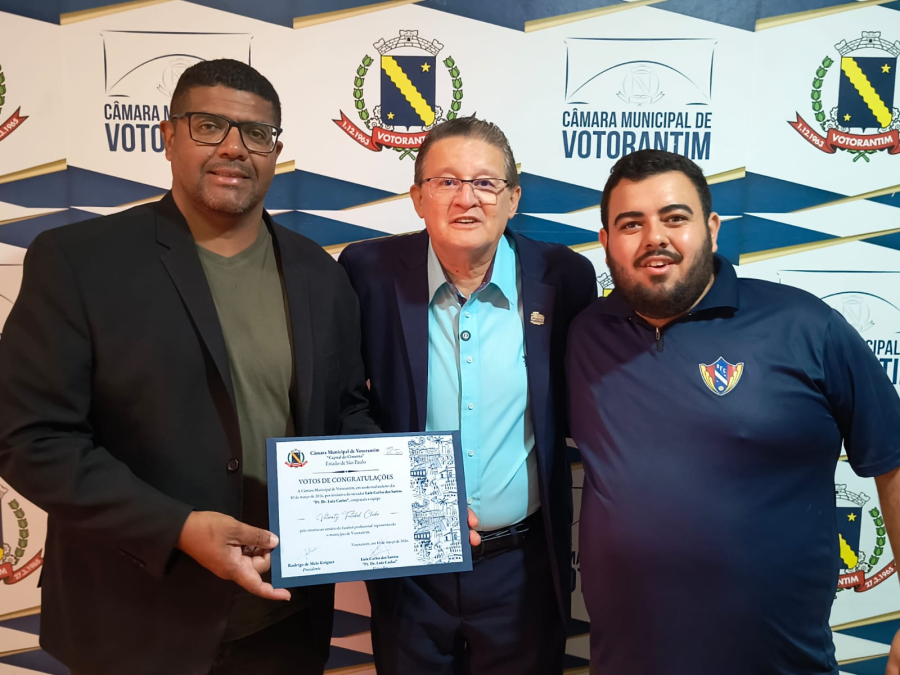 Votoraty recebe votos de congratulações do vereador Pastor Luiz Carlos